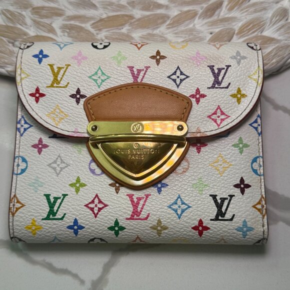 Louis Vuitton x Murakami Kaola White Multicolor Trifold Wallet M58081 Pink - Picture 4 of 8